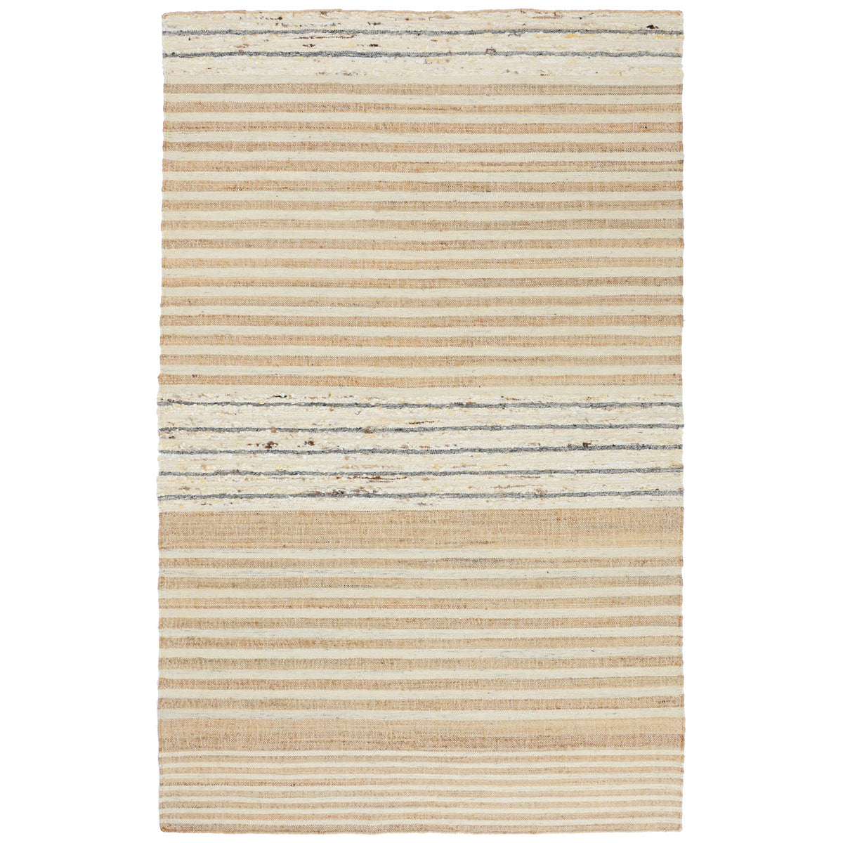 Natural Multi 50% Jute Wool & Wool Blend Pego Stripe Rug Collection