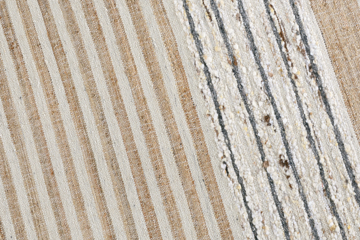 Natural Multi 50% Jute Wool & Wool Blend Pego Stripe Rug Collection