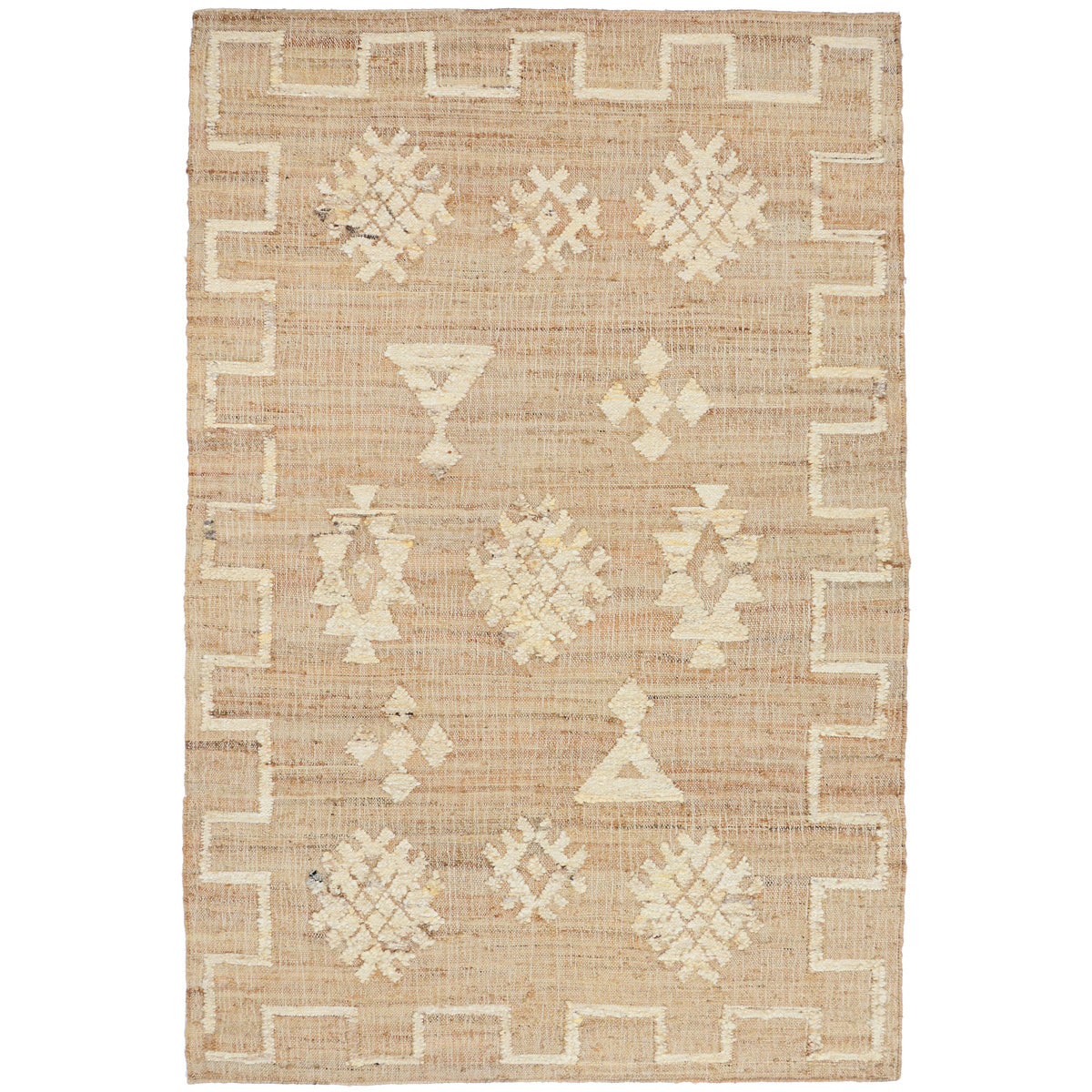 Natural/Ivory 50% Jute Wool & Wool Blend Raposa Rug Collection