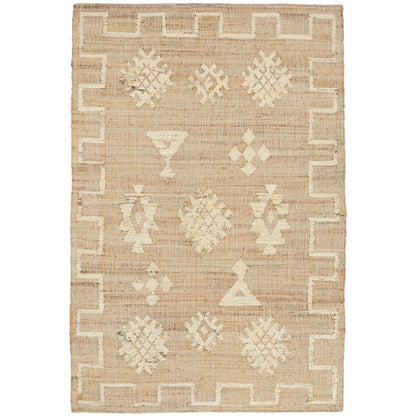 Natural/Ivory 50% Jute Wool & Wool Blend Raposa Rug Collection