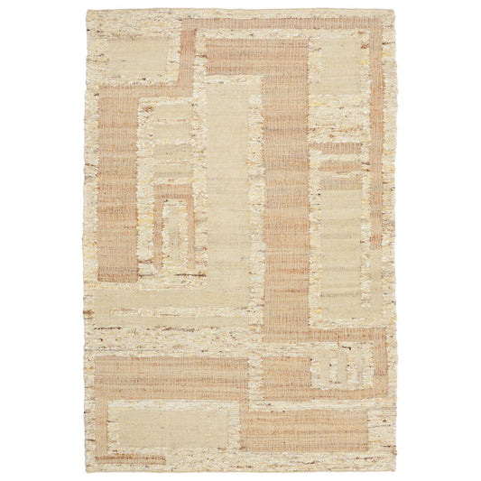 Natural/Ivory 50% Jute Wool & Wool Blend Muda Rug Collection
