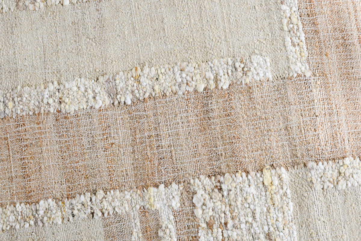 Natural/Ivory 50% Jute Wool & Wool Blend Muda Rug Collection