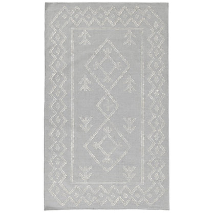 Gray/Ivory 90% Wool Wool & Wool Blend Lagos Rug Collection
