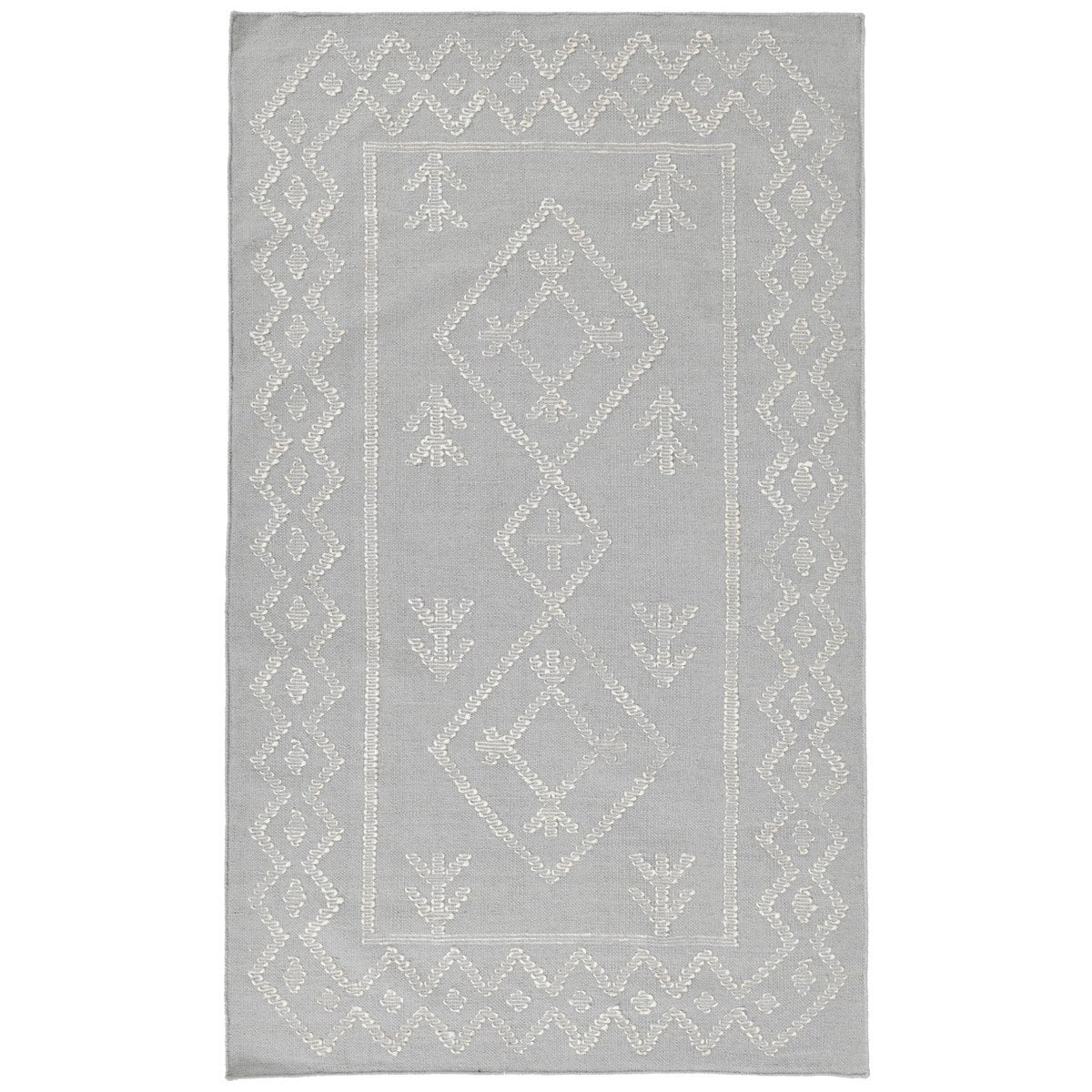 Gray/Ivory 90% Wool Wool & Wool Blend Lagos Rug Collection