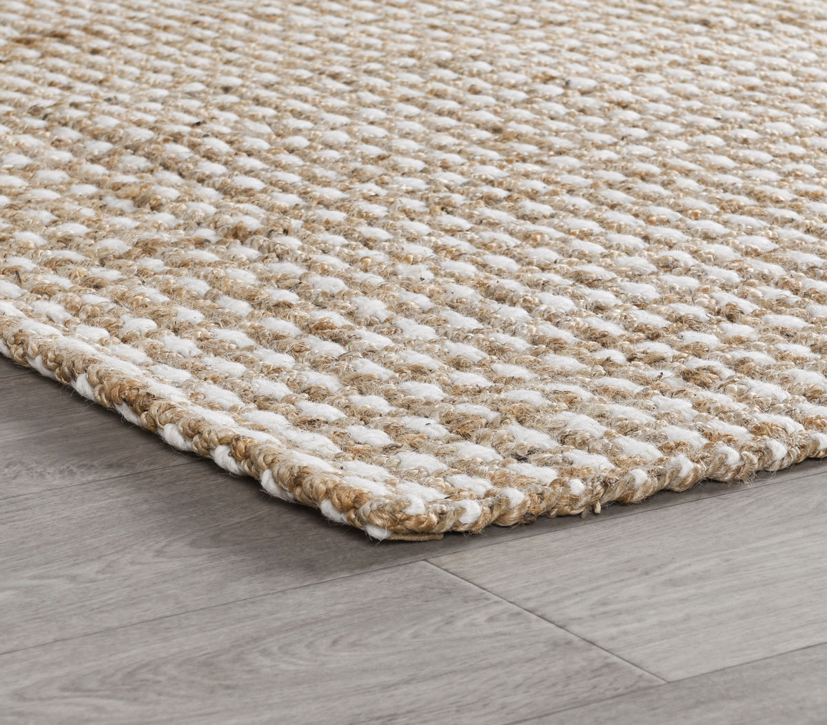 Natural/Ivory 65% Jute Wool & Wool Blend Evora Rug Collection
