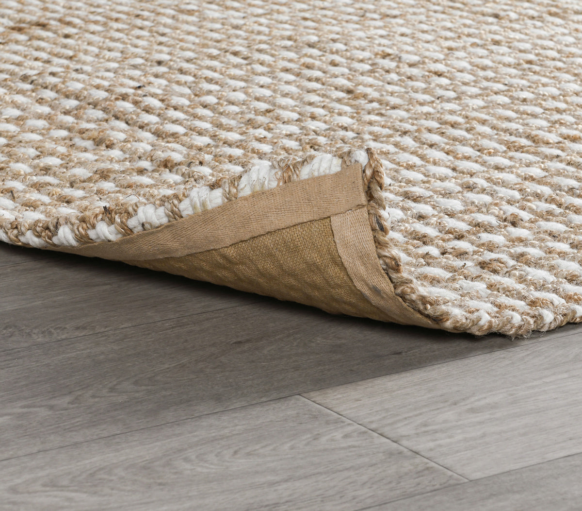 Natural/Ivory 65% Jute Wool & Wool Blend Evora Rug Collection