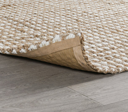 Natural/Ivory 65% Jute Wool & Wool Blend Evora Rug Collection
