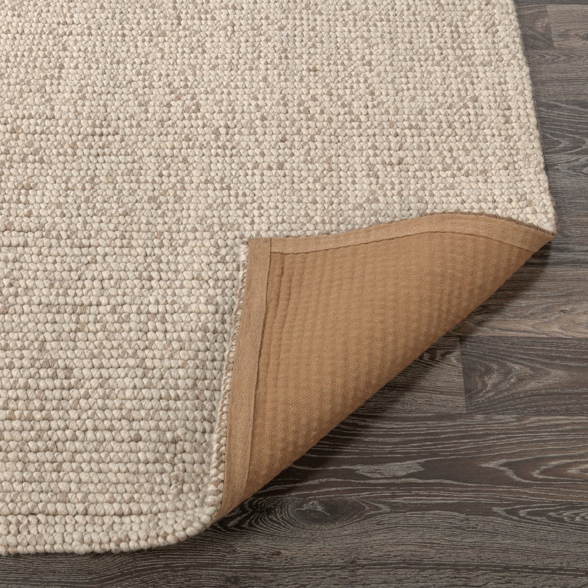 Natural/Ivory 50% Jute Wool & Wool Blend Lisbon Rug Collection