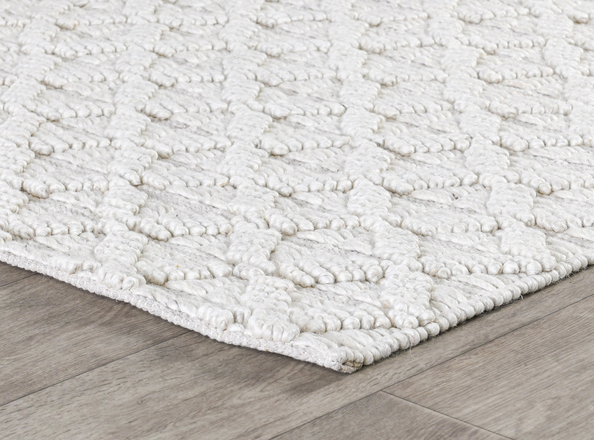 Ivory 60% Wool Wool & Wool Blend Portola Rug Collection