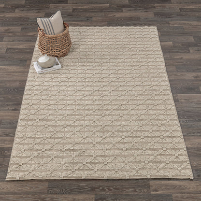 Natural/Ivory 35% Wool Wool & Wool Blend Portola Rug Collection