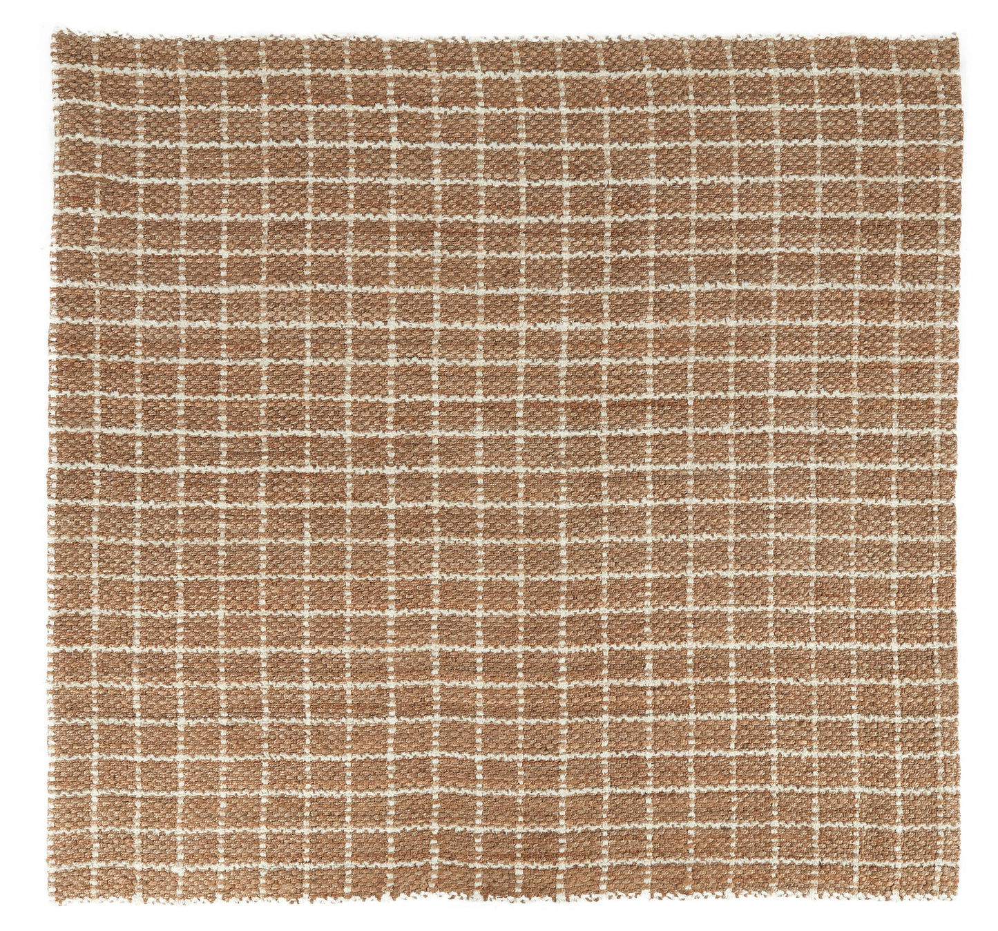 Natural/Ivory Jute & Seagras Windowpane Chenille Rug Collection