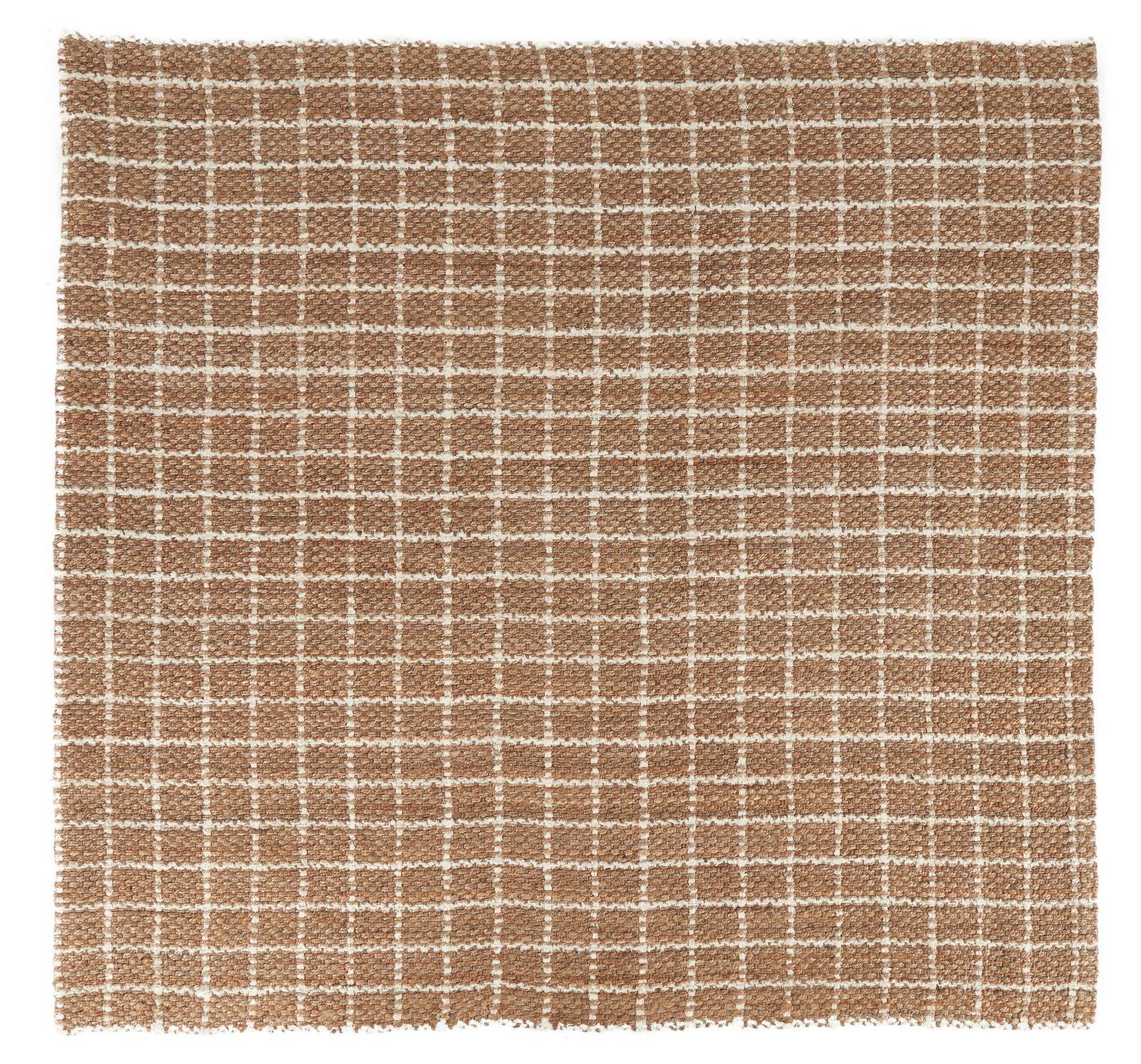 Natural/Ivory Jute & Seagras Windowpane Chenille Rug Collection