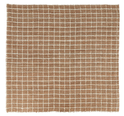 Natural/Ivory Jute & Seagras Windowpane Chenille Rug Collection