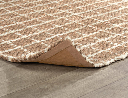 Natural/Ivory Jute & Seagras Windowpane Chenille Rug Collection