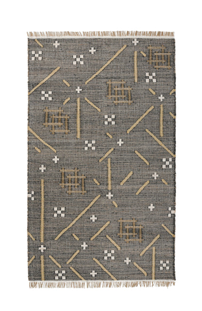 Black Multi 60% Wool Wool & Wool Blend Belfast Caviar Rug Collection