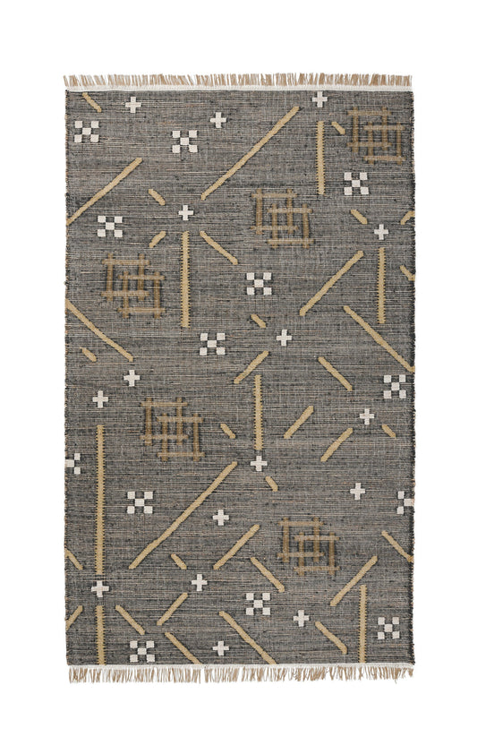 Black Multi 60% Wool Wool & Wool Blend Belfast Caviar Rug Collection