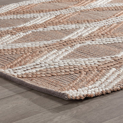 Natural/Ivory 90% Jute Jute & Seagras Sylmar Rug Collection