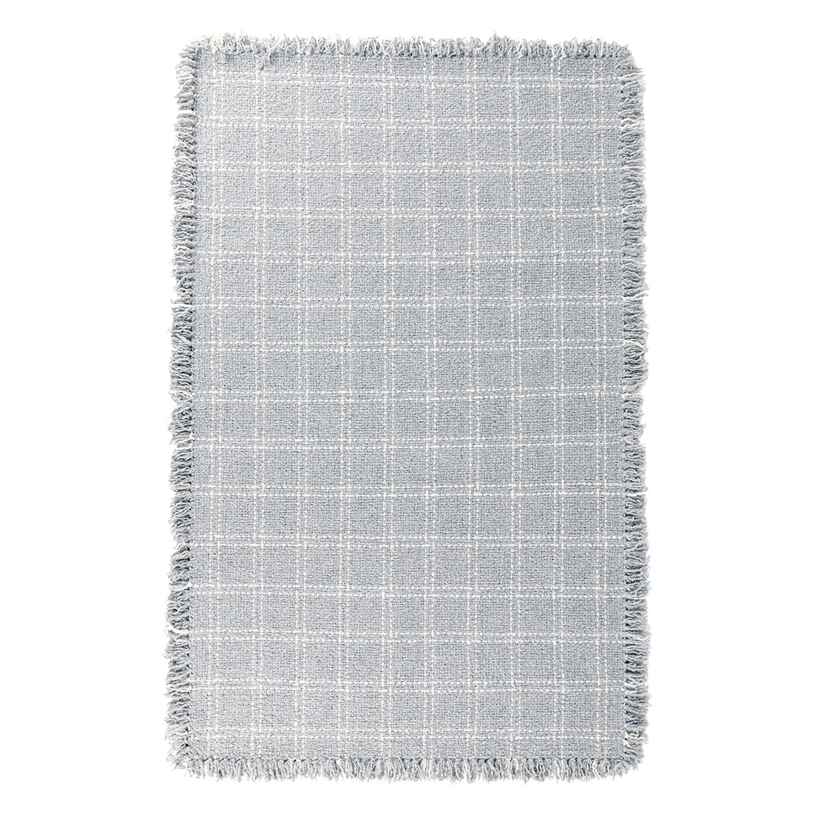 Check Pearl Gray Wool & Wool Blend Bradbury Wool Rug Collection