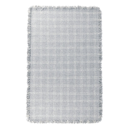 Check Pearl Gray Wool & Wool Blend Bradbury Wool Rug Collection