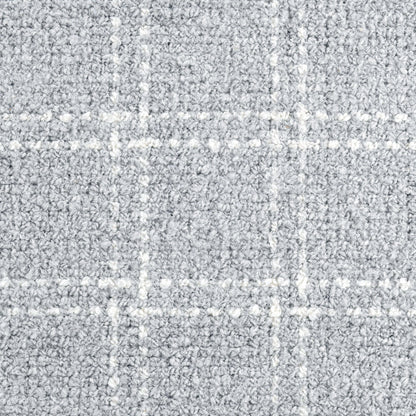 Check Pearl Gray Wool & Wool Blend Bradbury Wool Rug Collection