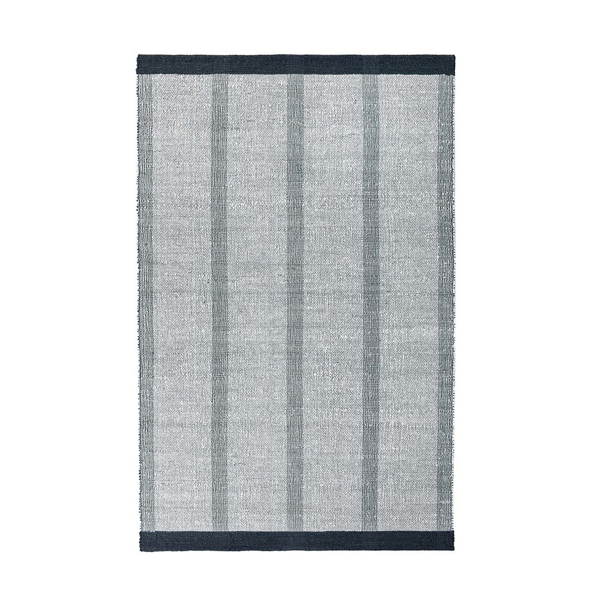 Ivory/Black 70% Jute Jute & Seagras Kochi Stripe Rug Collection