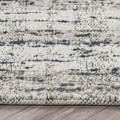 Ink Blue/Natural 75% Wool Wool & Wool Blend Perth Rug Collection