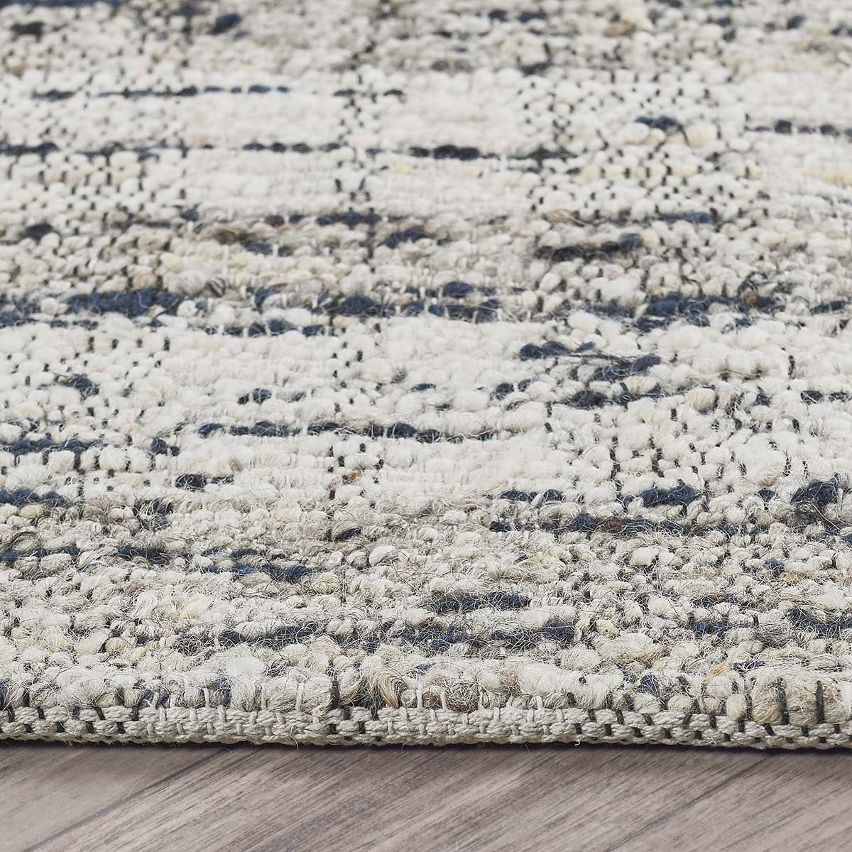 Ink Blue/Natural 75% Wool Wool & Wool Blend Perth Rug Collection