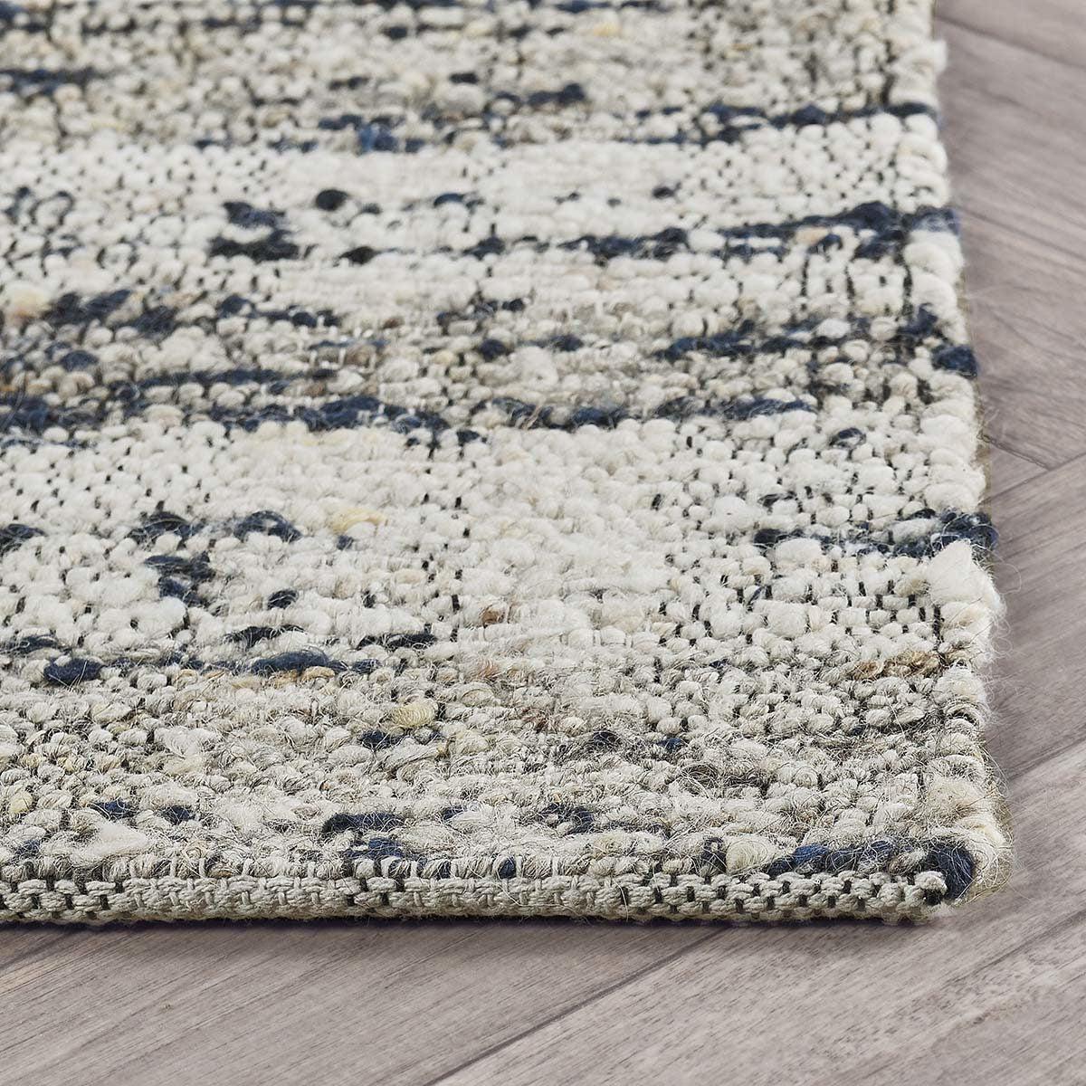 Ink Blue/Natural 75% Wool Wool & Wool Blend Perth Rug Collection