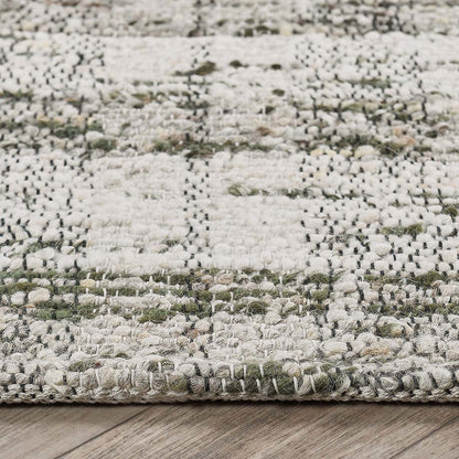 Green/Natural 75% Wool Wool & Wool Blend Perth Rug Collection