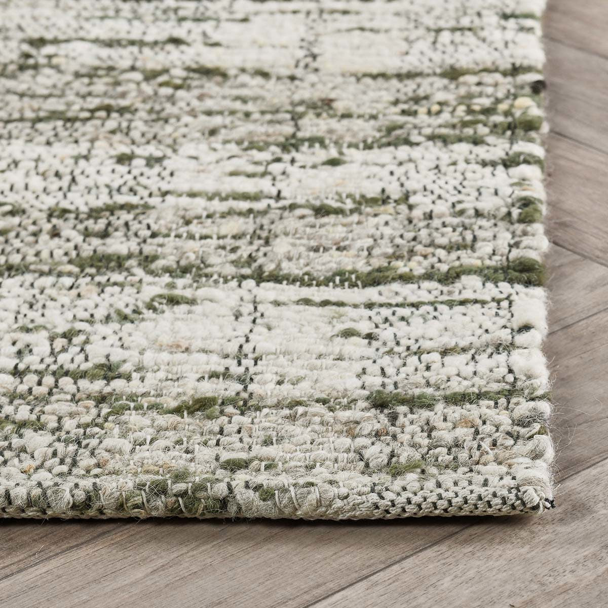 Green/Natural 75% Wool Wool & Wool Blend Perth Rug Collection
