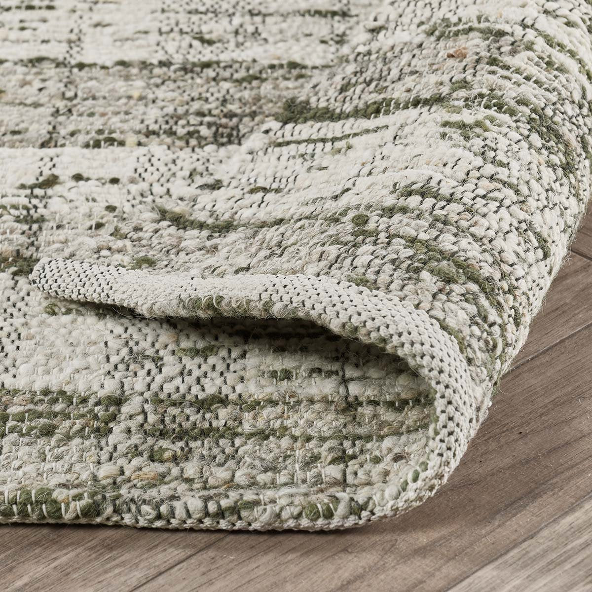 Green/Natural 75% Wool Wool & Wool Blend Perth Rug Collection