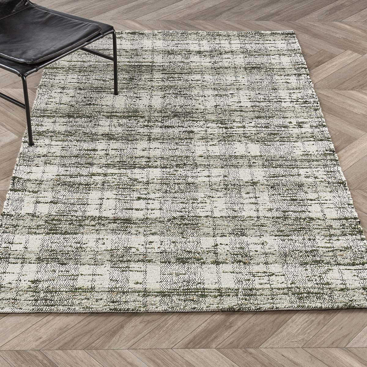 Green/Natural 75% Wool Wool & Wool Blend Perth Rug Collection