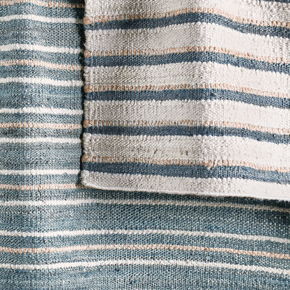 Ivory/Aqua 90% Jute Jute & Seagras Del Mar Rug Collection