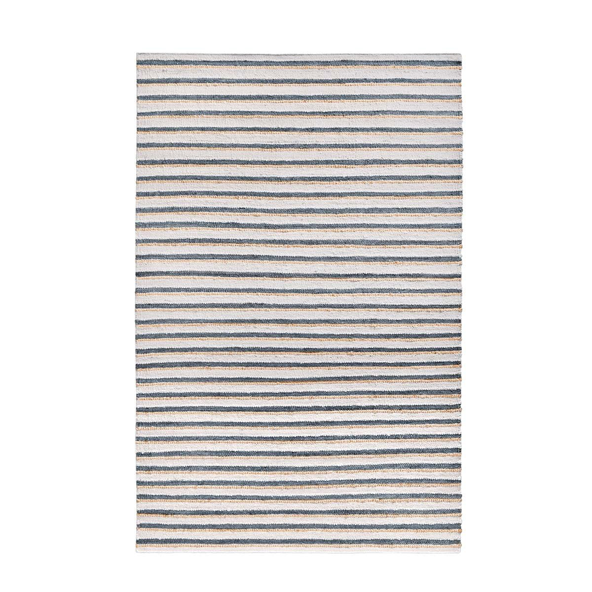 Ivory/Aqua 90% Jute Jute & Seagras Del Mar Rug Collection