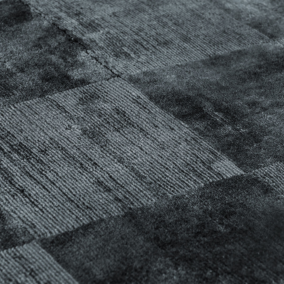 Ink Blue 85% VISCOSE Viscose Berlin Check Rug Collection