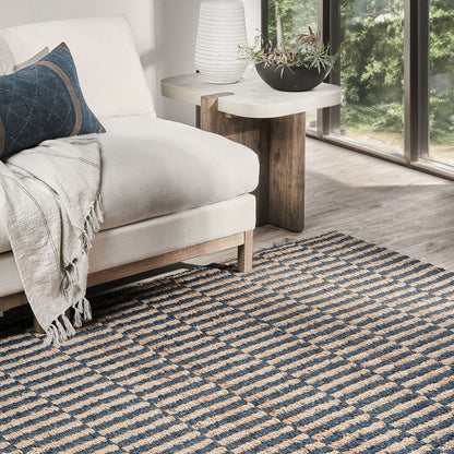 Blue/Natural Jute & Seagras Monterey Jute Rug Collection