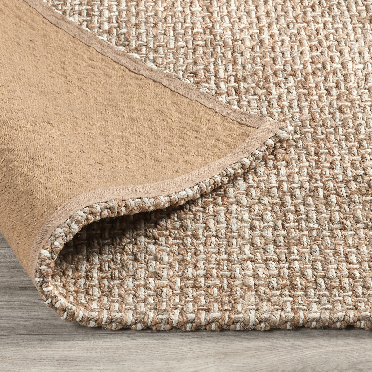 Bold Stripe Natural/Ivory Jute & Seagras Panama Bold Stripe Rug Collection