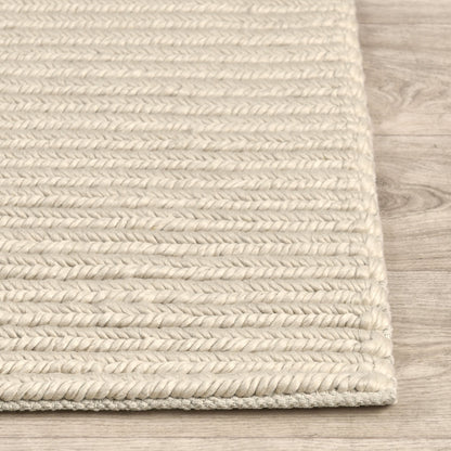 Oatmeal 65% Polyester Wool & Wool Blend Dawson Rug Collection