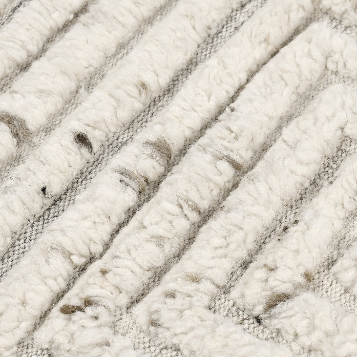 Ivory 95% Wool/5% Cotton Wool & Wool Blend Tahoe Wool Rug Collection