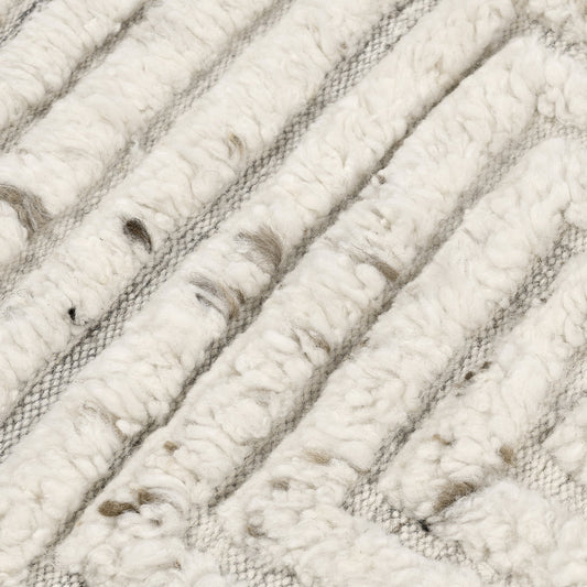 Ivory 95% Wool/5% Cotton Wool & Wool Blend Tahoe Wool Rug Collection
