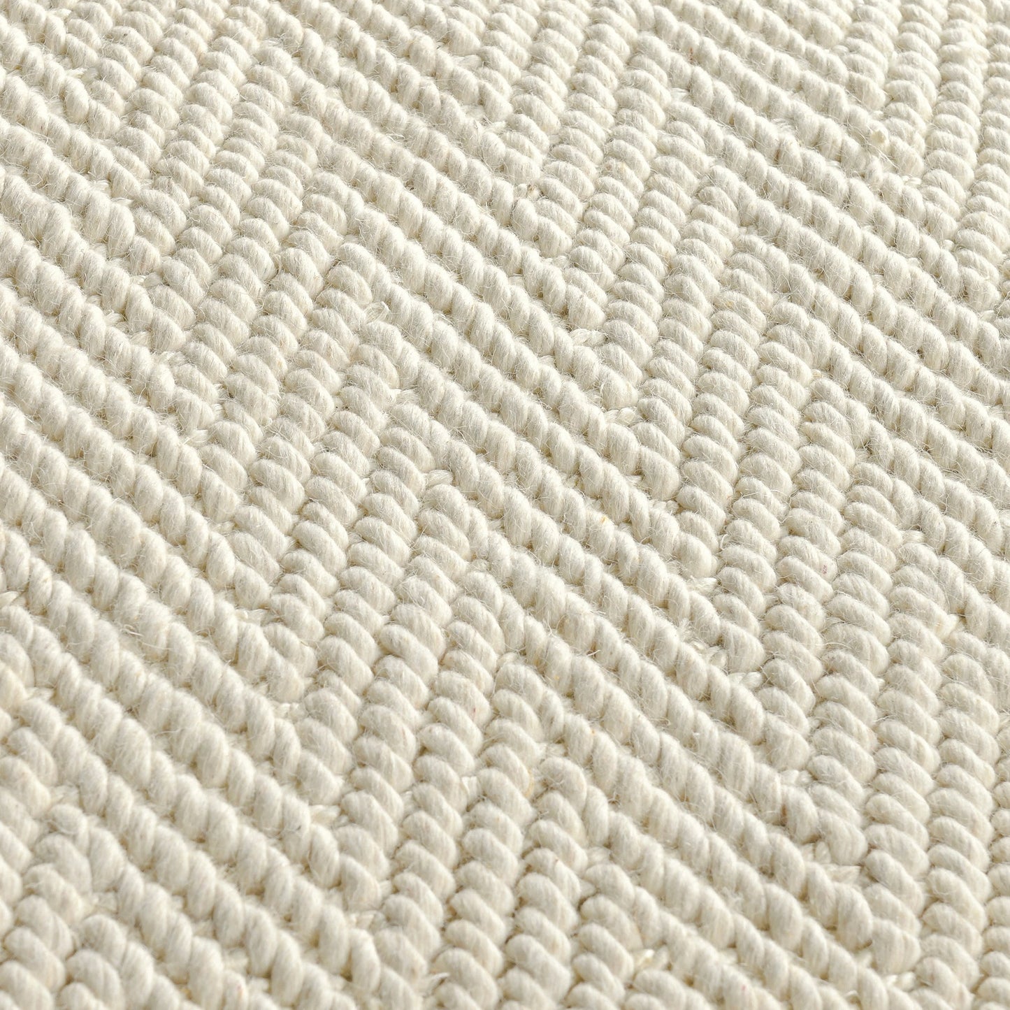 Ivory 70% Wool Wool & Wool Blend Herringbone Wool/Jute Rug Collection