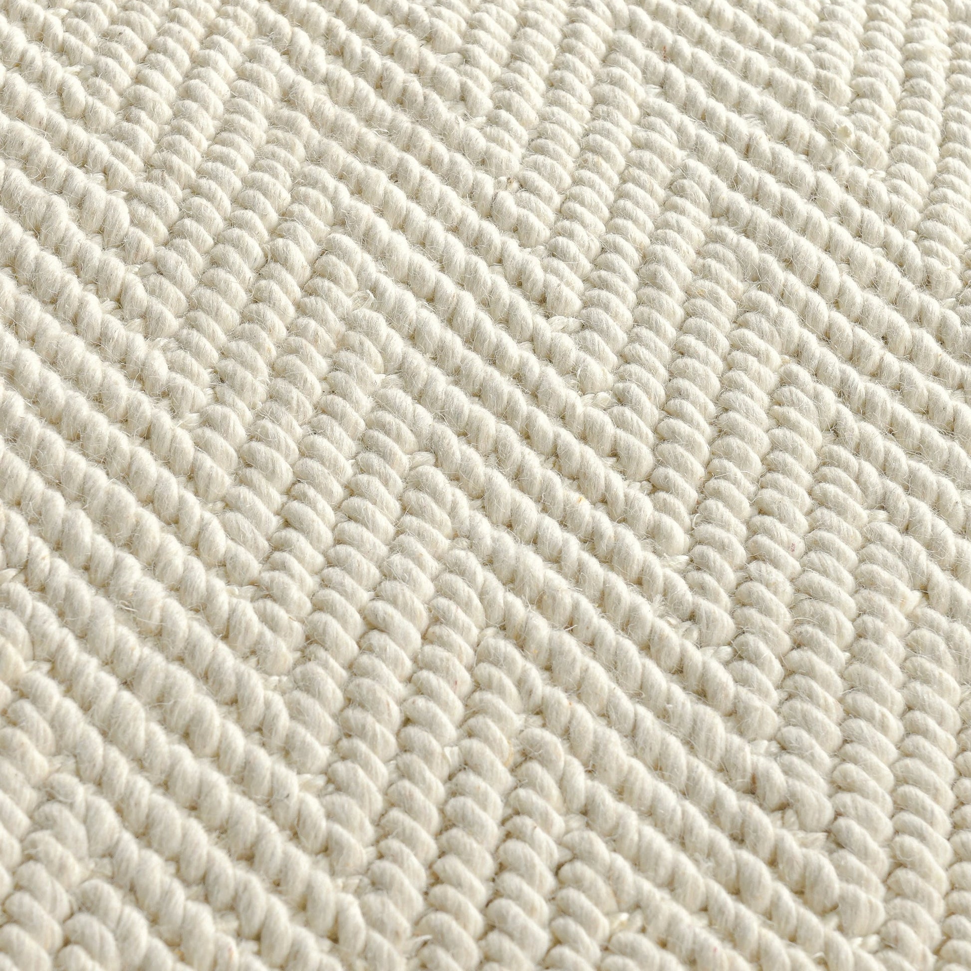 Ivory 70% Wool Wool & Wool Blend Herringbone Wool/Jute Rug Collection