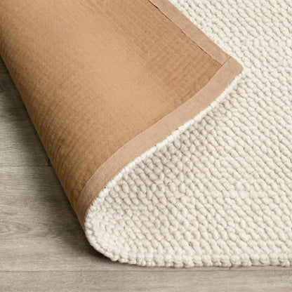 Ivory 68% Wool Wool & Wool Blend Cosi Wool/Jute Rug Collection