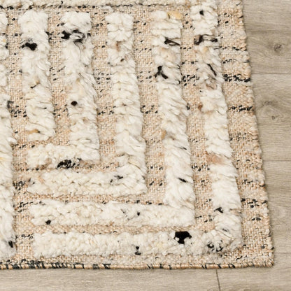Natural/Ivory 60% Jute Wool & Wool Blend Tuku Rug Collection