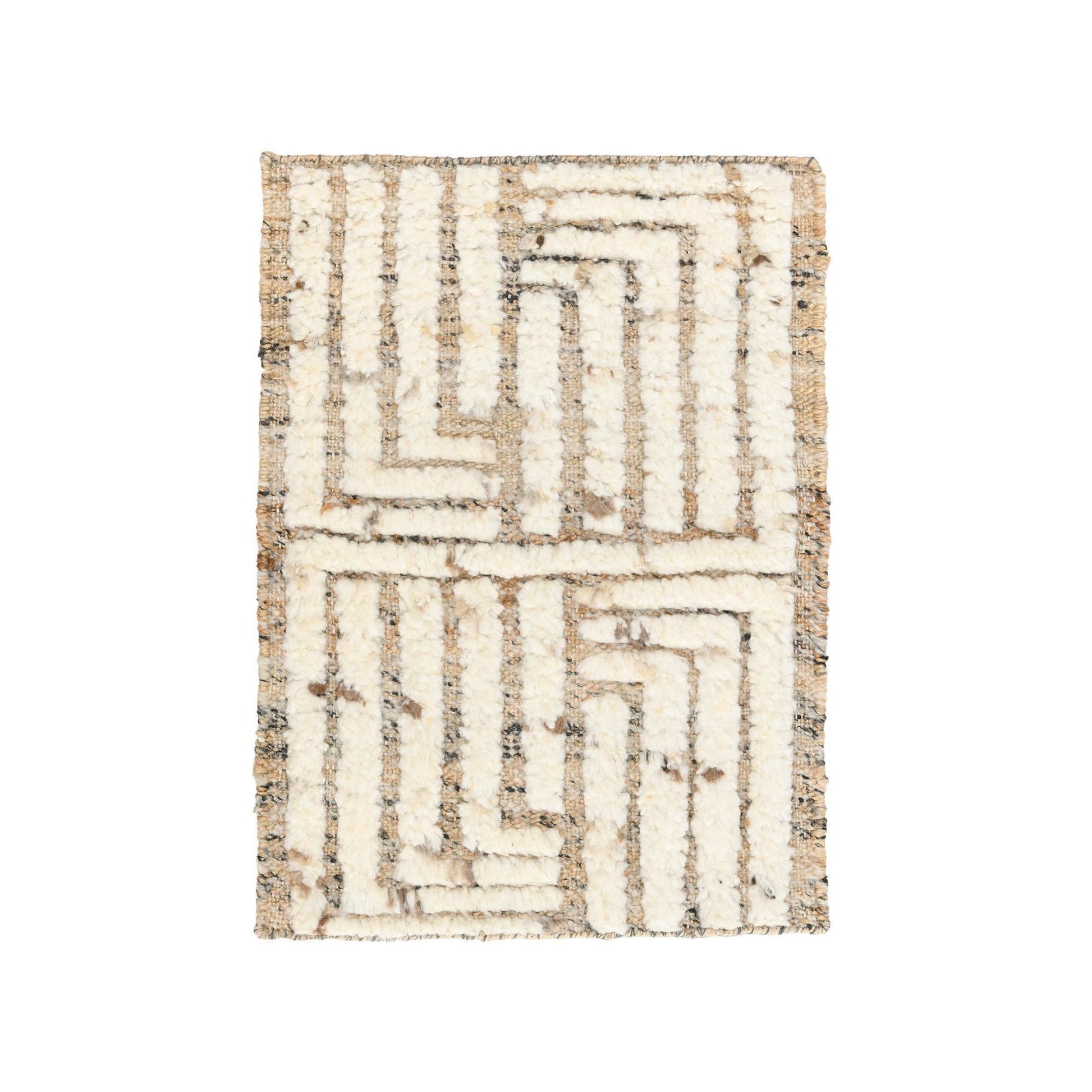 Natural/Ivory 60% Jute Wool & Wool Blend Tuku Rug Collection