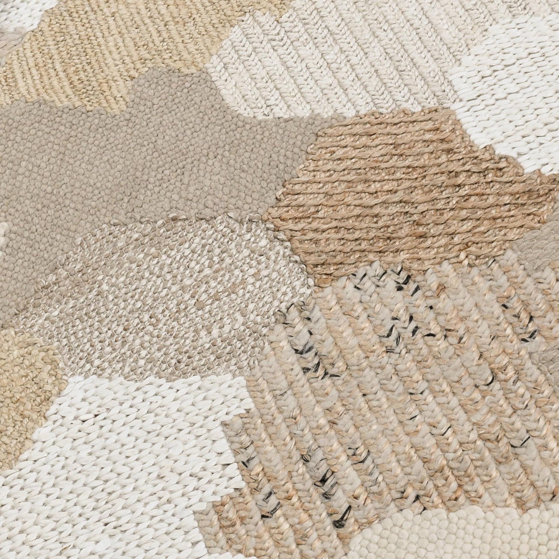 Natural Multi 45% Jute Wool & Wool Blend Bondo Rug Collection