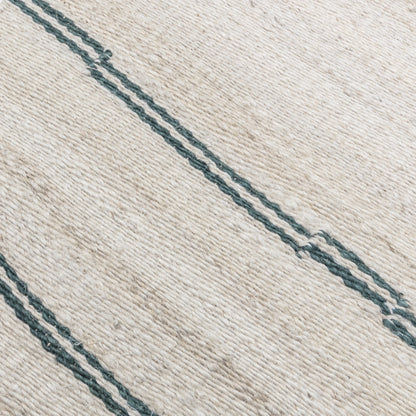 Ivory/Dark Blue 90% Jute/ 10% Cotton Jute & Seagras Sunderland Jute Stripe Rug Collection