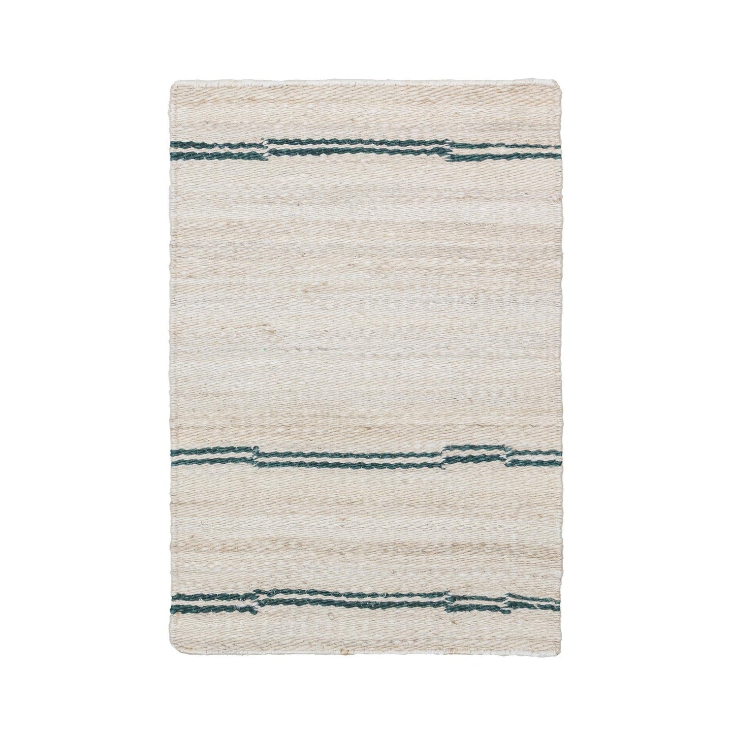 Ivory/Dark Blue 90% Jute/ 10% Cotton Jute & Seagras Sunderland Jute Stripe Rug Collection