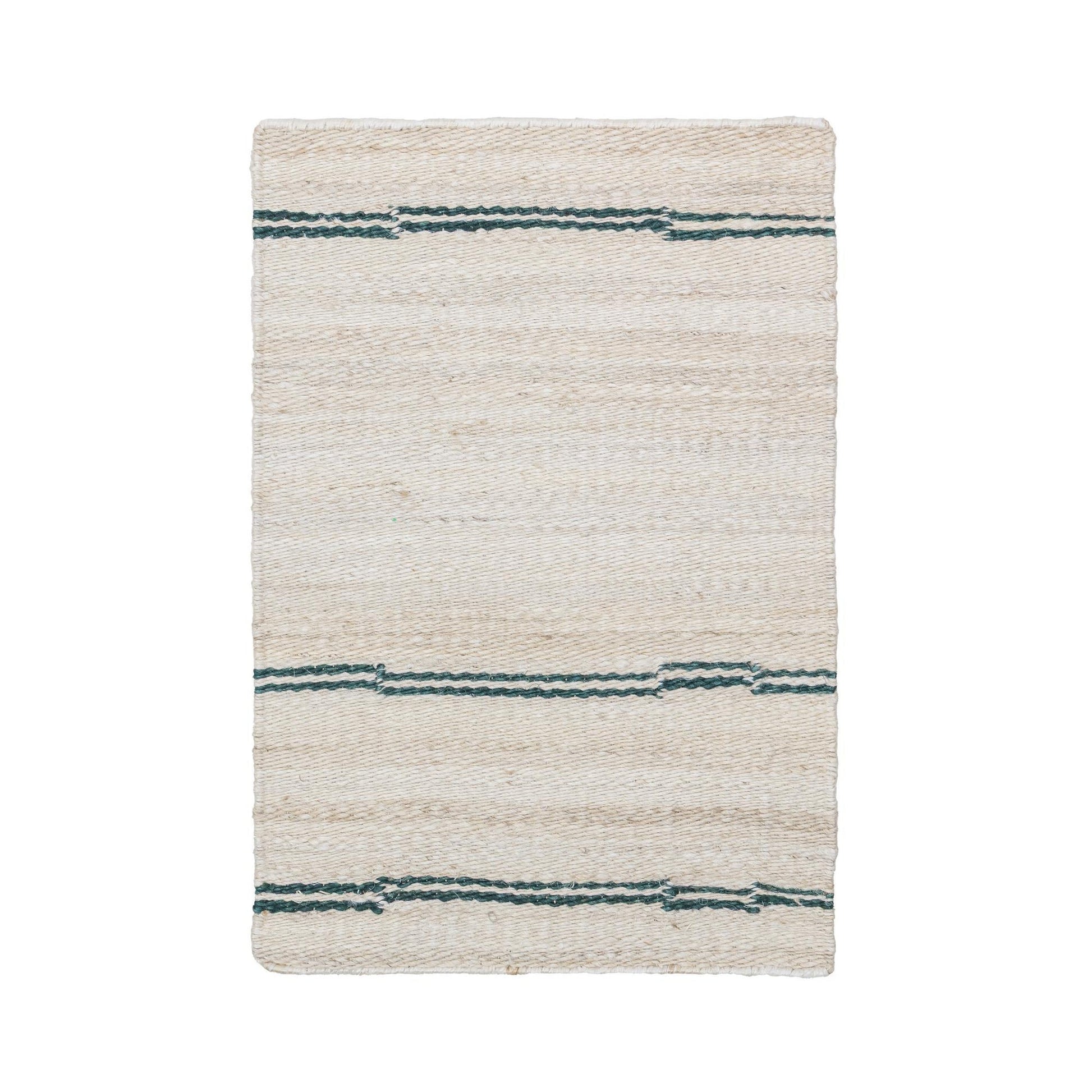 Ivory/Dark Blue 90% Jute/ 10% Cotton Jute & Seagras Sunderland Jute Stripe Rug Collection