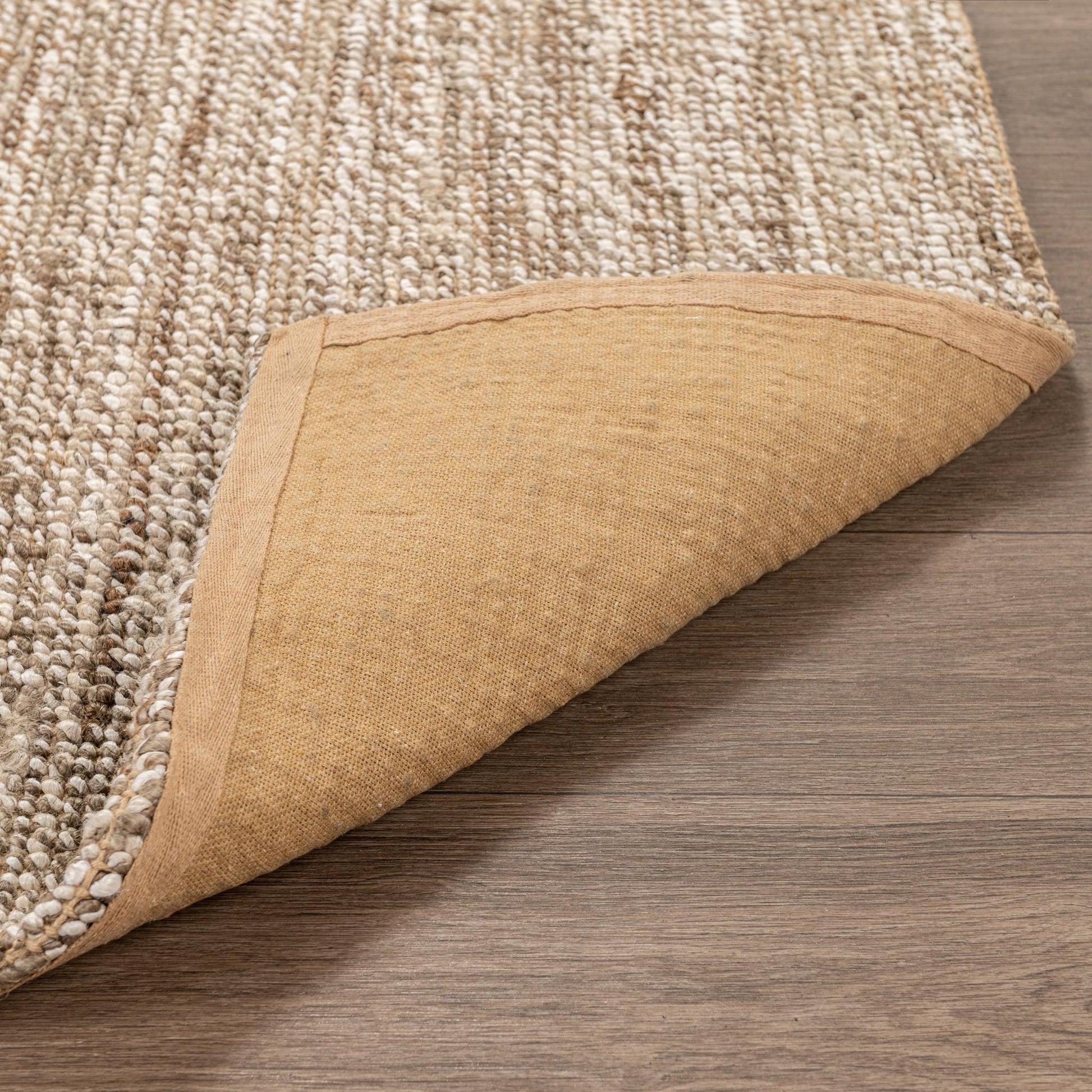 Silver/Ivory 100% Jute Jute & Seagras Mini Boucle Collection